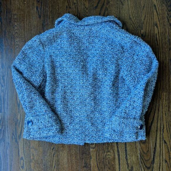 Chicos Open Front Tweed Jacket Size 2 - Picture 3 of 11